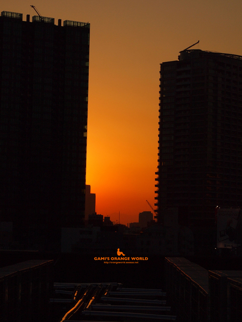 0473ビルの屋上から見たオレンジの夕焼け.jpg